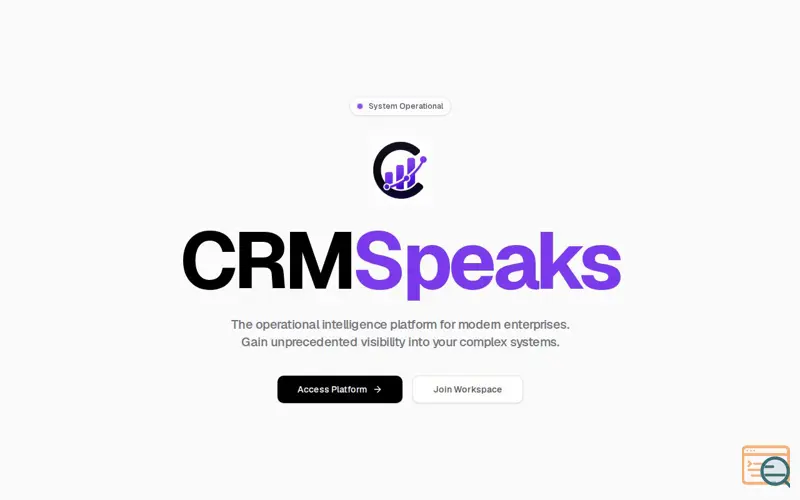Screenshot of CRMSpeaks