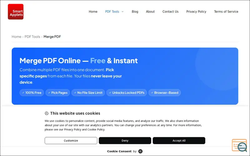 Screenshot of Smart Applets