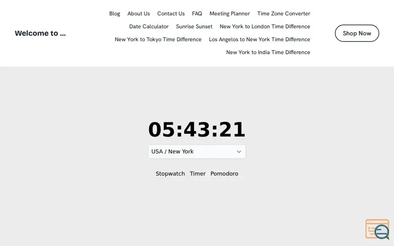 Screenshot of World on Time
