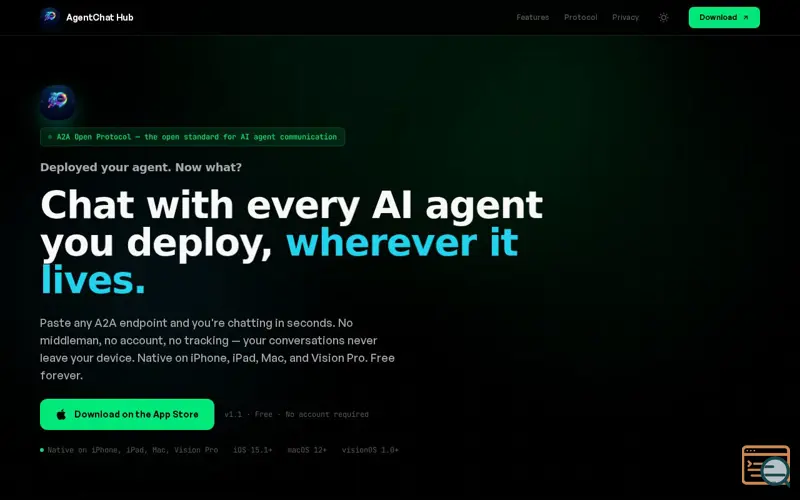 Screenshot of Agent Chat Hub