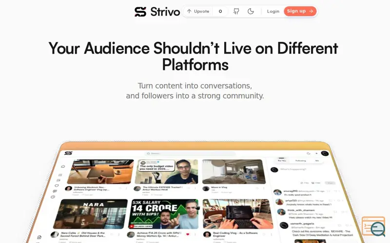 Screenshot of Strivo