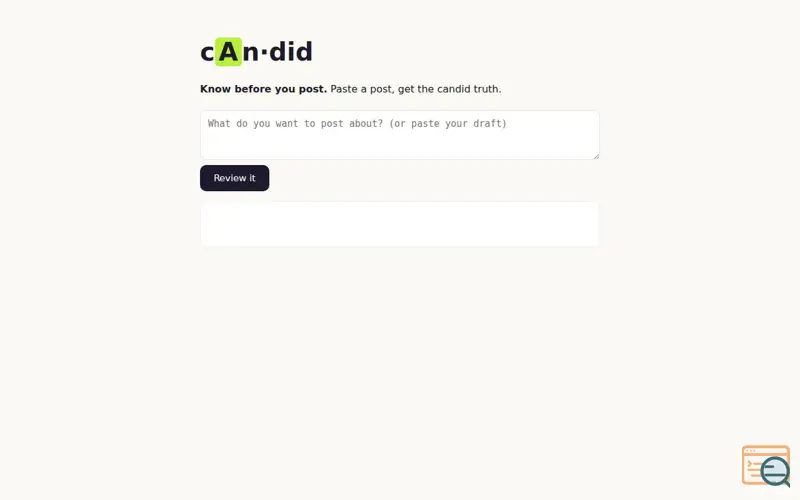 Screenshot of cAn·did