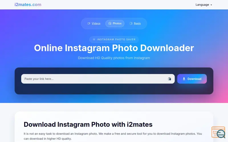 Screenshot of Save Insta Photos Quickly