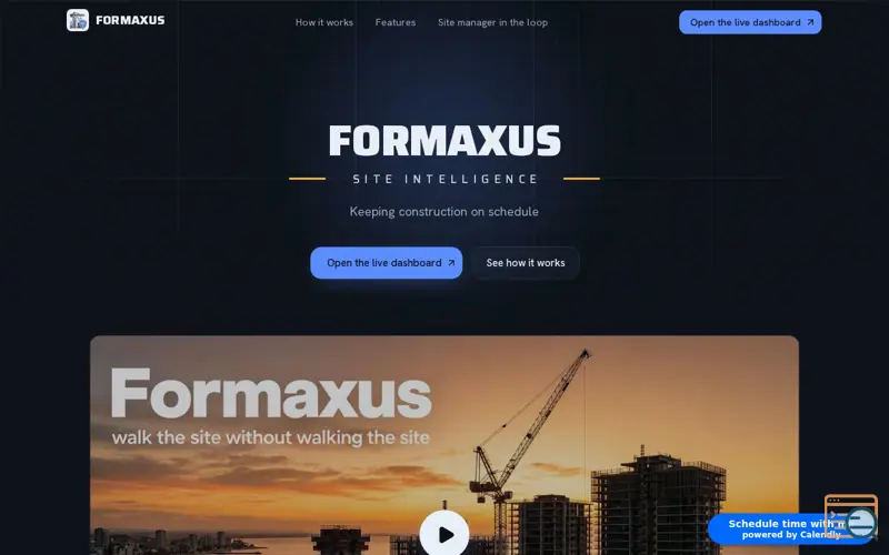 Screenshot of Formaxus - AI in construction 
