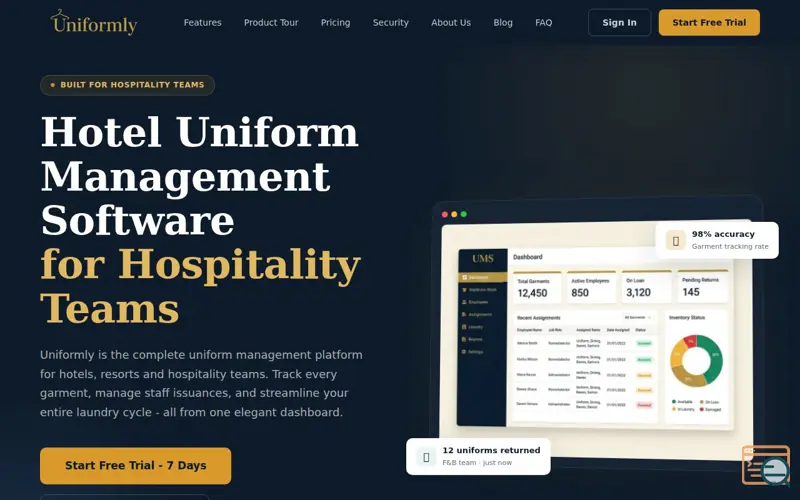 Screenshot of Uniformly