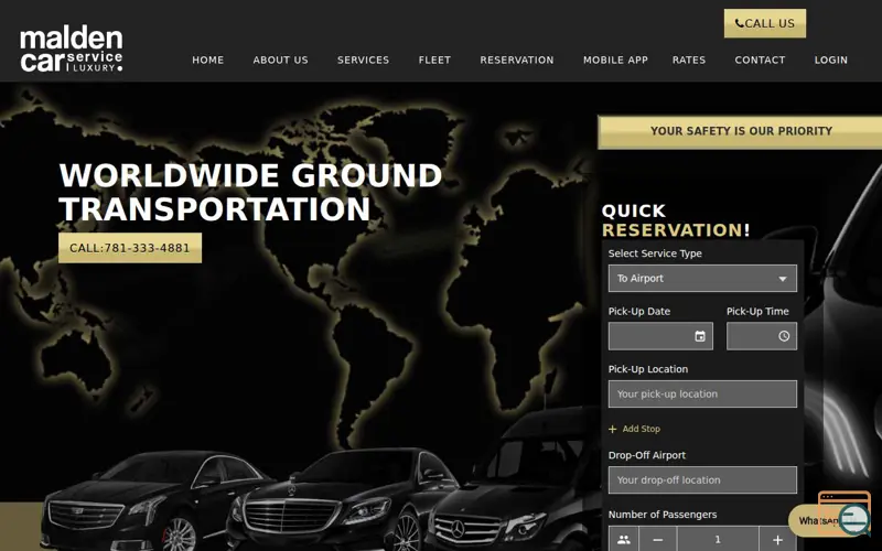 Screenshot of Boston Car Service