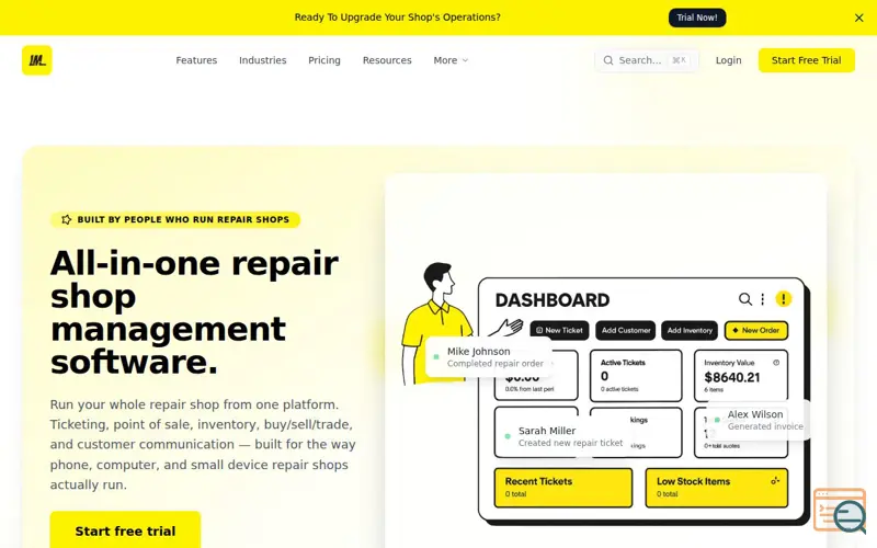 Screenshot of LML Repair Shops