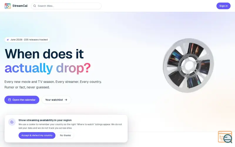 Screenshot of StreamCal