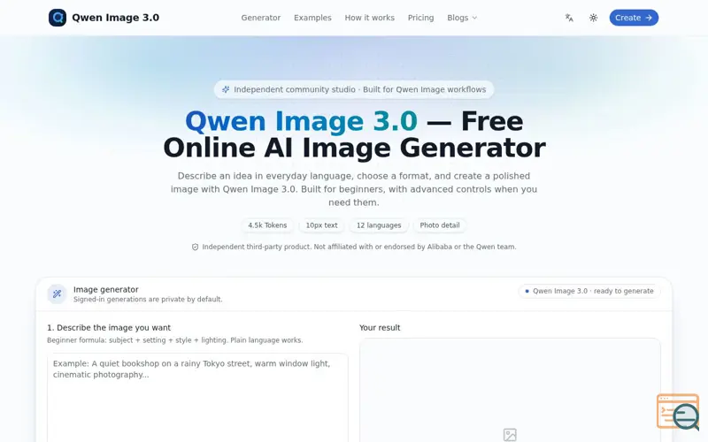 Screenshot of QwenImage3
