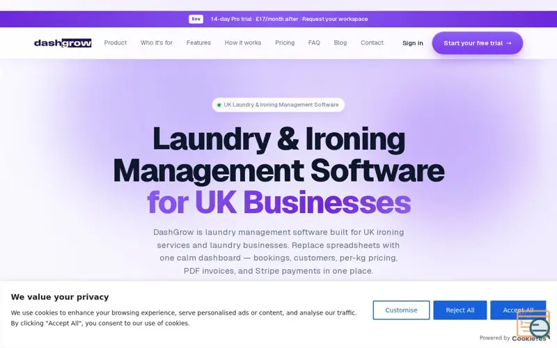 Screenshot of DashGrow