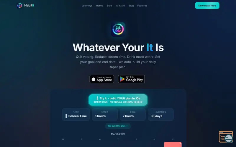 Screenshot of HabitIt