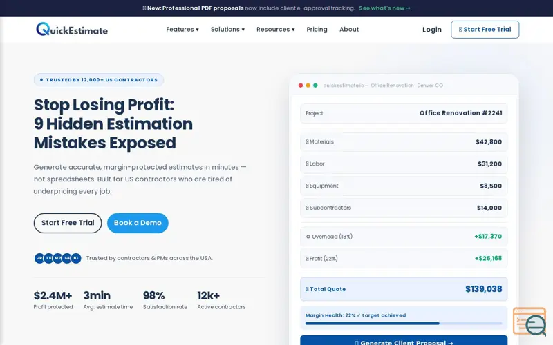 Screenshot of Stop Losing Profit on Every Project 