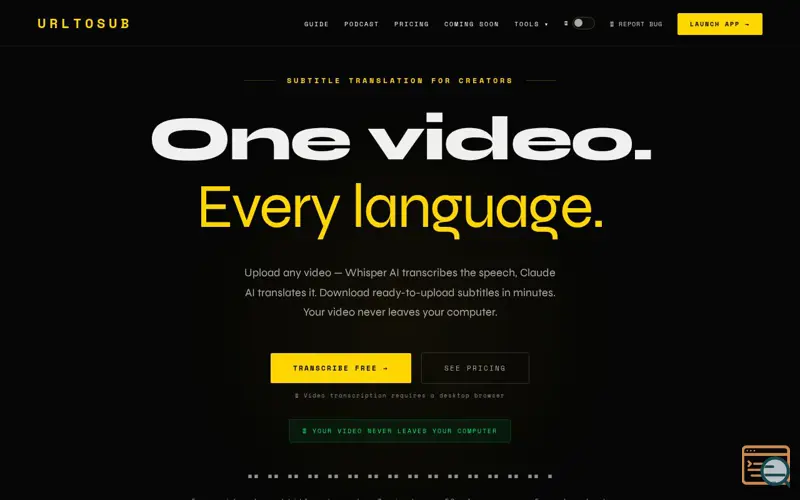Screenshot of UrlToSub