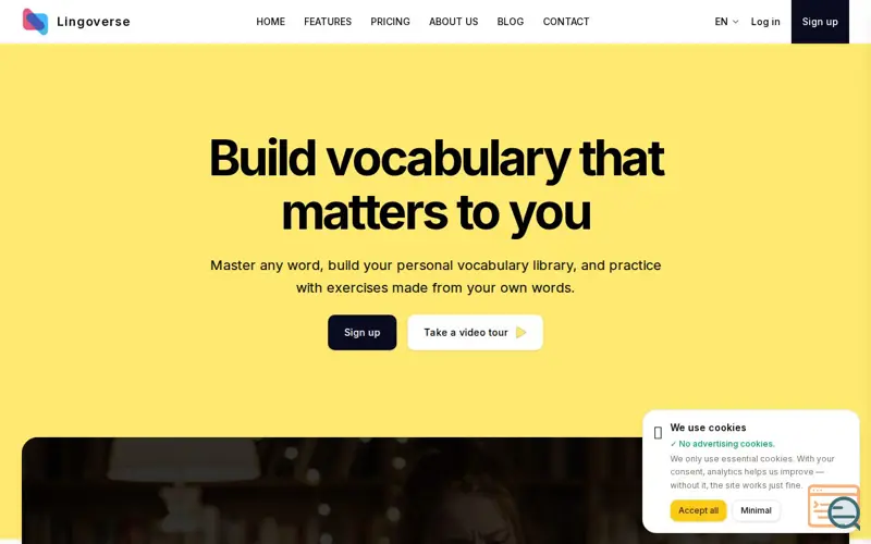 Screenshot of Lingoverse, a launch using BaseHub