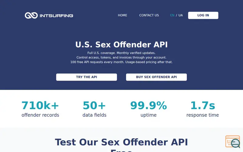 Screenshot of Intsurfing