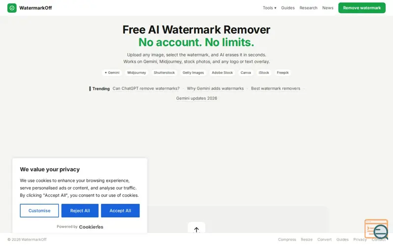 Screenshot of WatermarkOff