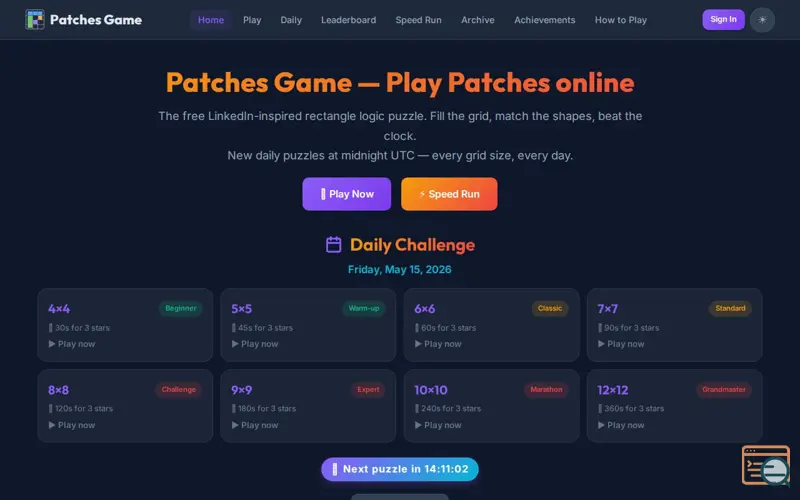 Screenshot of Patches Game