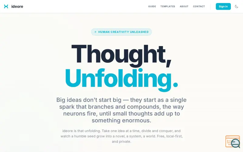 Screenshot of Ideore