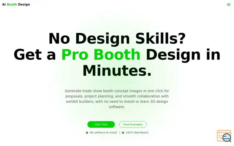 Screenshot of AI Booth Design
