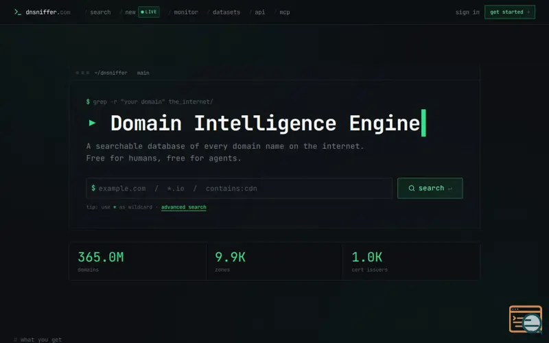 Screenshot of Dnsniffer