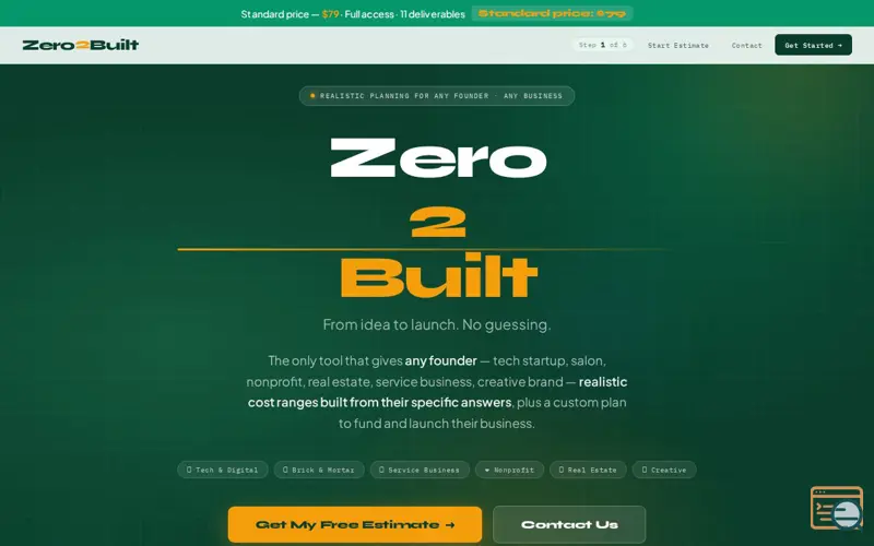 Screenshot of Zero2Built