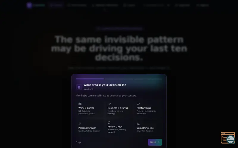 Screenshot of Lumina