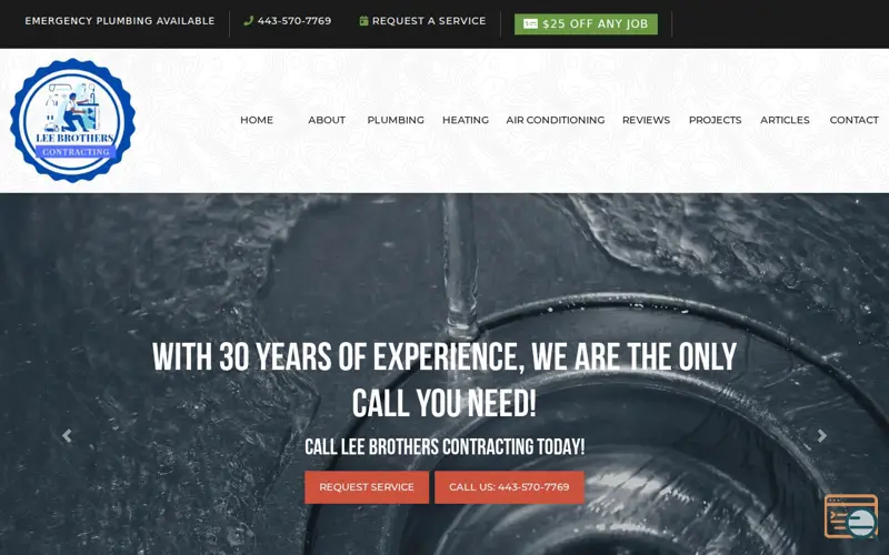 Screenshot of Lee Brothers Contracting