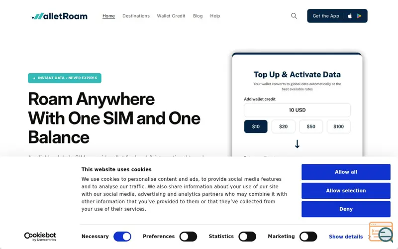 Screenshot of WalletRoam