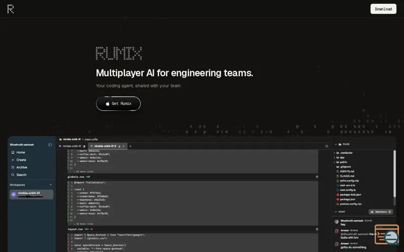 Screenshot of Rumix — Multiplayer AI for engineering teams