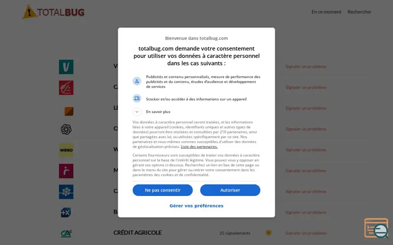Screenshot of TotalBug