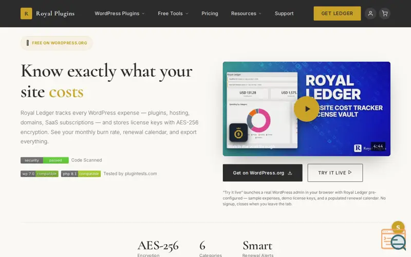 Screenshot of Royal Ledger- Cost & License Tracker