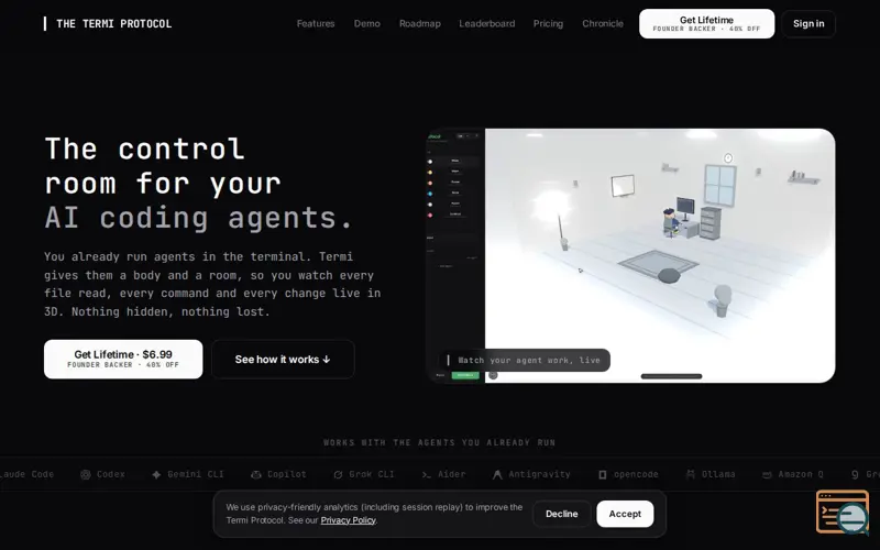 Screenshot of Termi Protocol