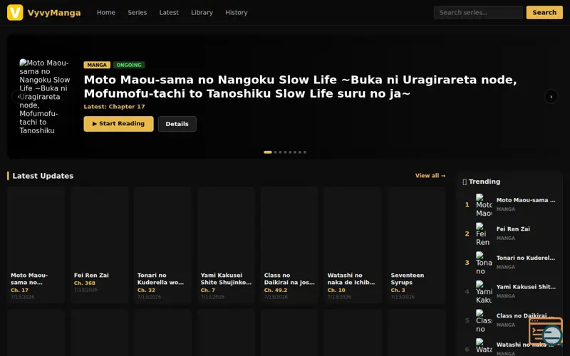 Screenshot of VyvyManga