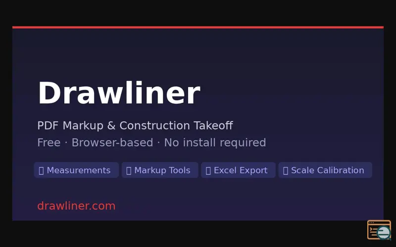 Screenshot of Free PDF markup & construction takeoff 