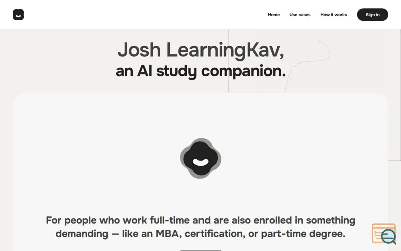 Screenshot of josh.learningkav