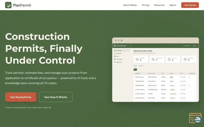Screenshot of PlanPermit