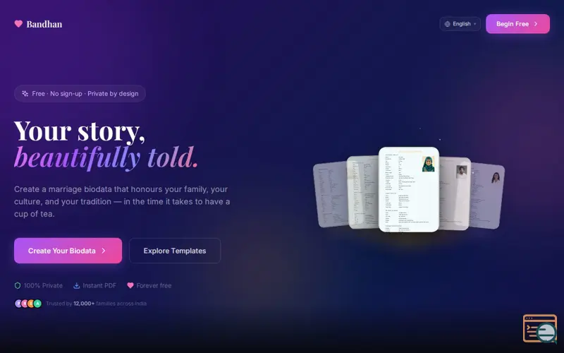Screenshot of Bandhan