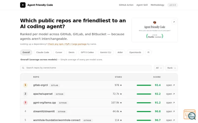 Screenshot of Agentfriendlycode
