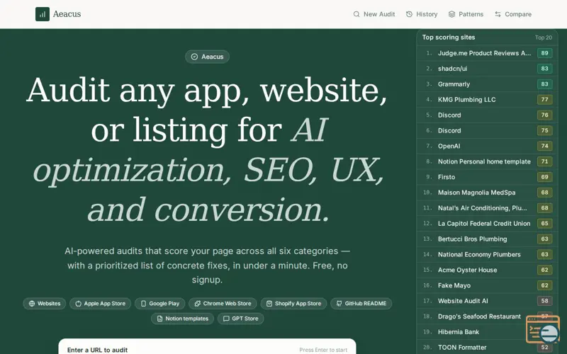 Screenshot of Aeacus
