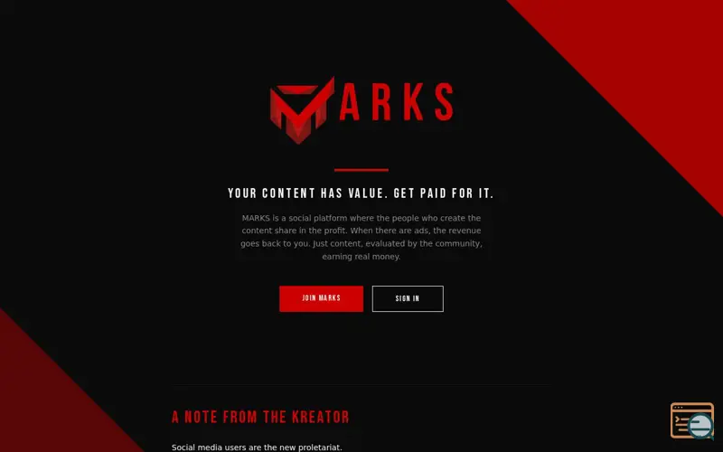 Screenshot of MARKS