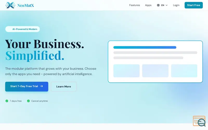 Screenshot of NeoMatX