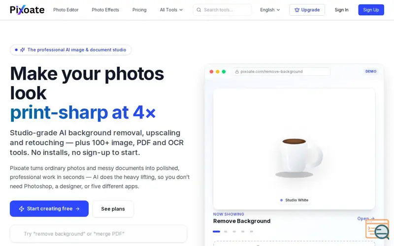 Screenshot of Pixoate