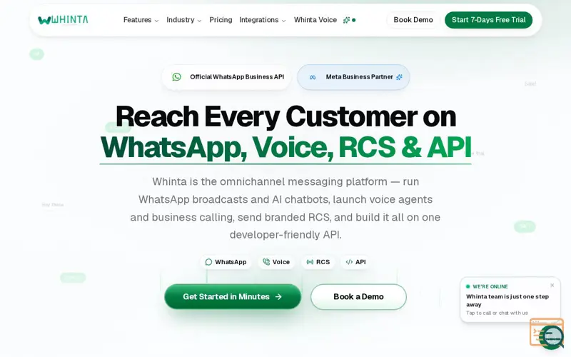 Screenshot of Whinta