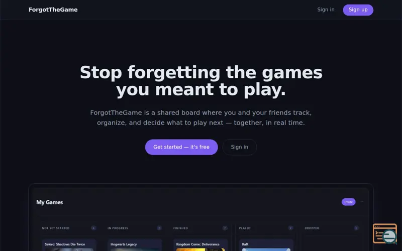 Screenshot of ForgotTheGame