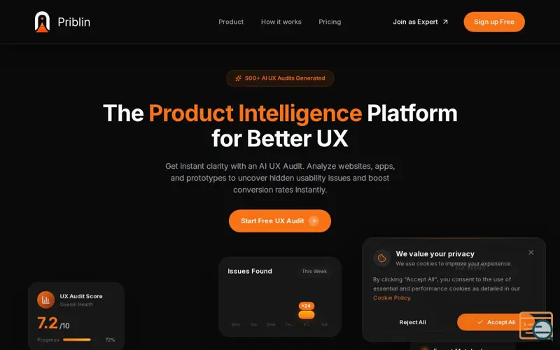 Screenshot of Priblin