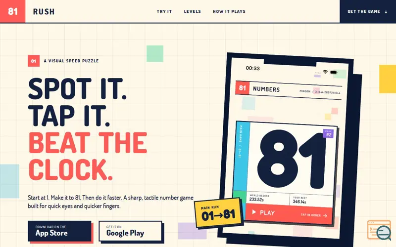 Screenshot of 81 Rush — Spot. Tap. Beat the clock.