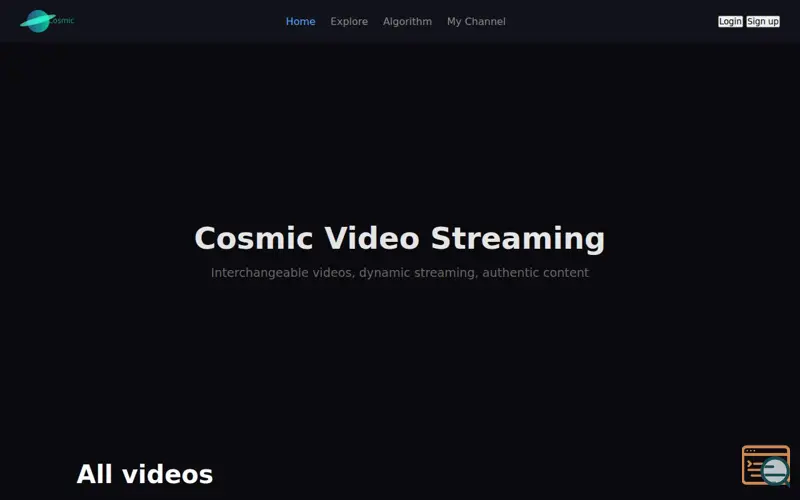 Screenshot of Cosmic