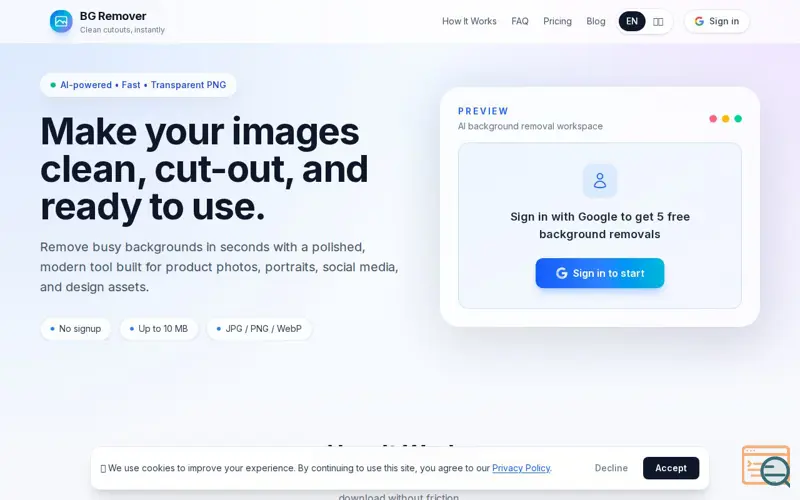 Screenshot of Image Background Remover