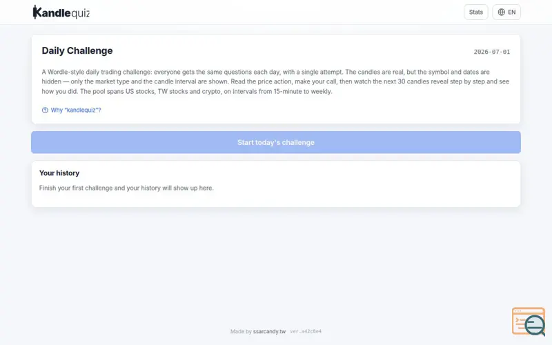 Screenshot of Kandlequiz