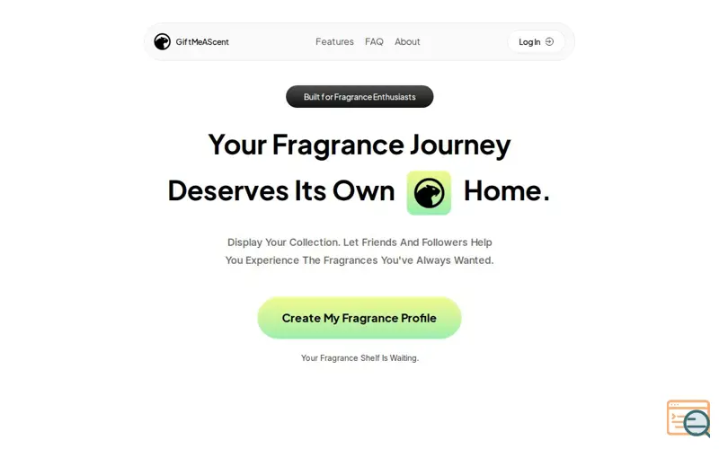 Screenshot of GiftMeAScent